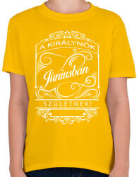 printfashion A királynők júniusban születnek. - Gyerek póló - Sárga (248161)