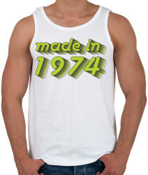 printfashion made-in-1974-green-grey - Férfi atléta - Fehér (484783)