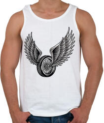 printfashion Motor kerék - Férfi atléta - Fehér (13769111)