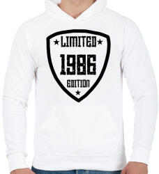 printfashion 1986 - Férfi kapucnis pulóver - Fehér (11918519)