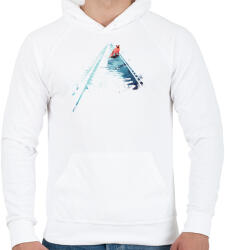 printfashion From nowhere to nowhere - Férfi kapucnis pulóver - Fehér (222322)