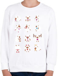 printfashion Bárányok élete - Gyerek pulóver - Fehér (446227)