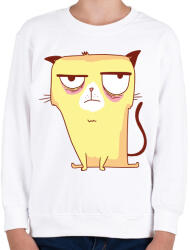 printfashion Grumpycat - Gyerek pulóver - Fehér (5224582)