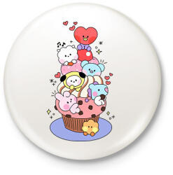 printfashion BT21 - Kitűző, hűtőmágnes - Fehér (14566237)
