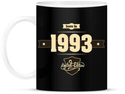 printfashion born-in-1993-cream-choco - Bögre - Fekete (795021)