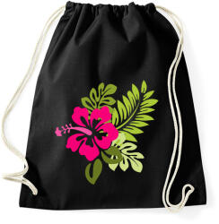printfashion Hibiscus - Sportzsák, Tornazsák - Fekete (1278591)