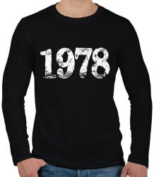 printfashion 1978 - Férfi hosszú ujjú póló - Fekete (6195284)
