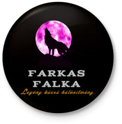 printfashion farkas falka legénybúcsú különítmény - Kitűző, hűtőmágnes - Fekete (3100011)