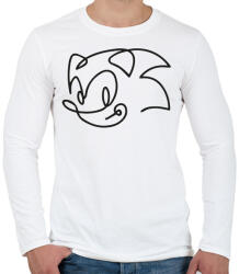 printfashion Sonic - Férfi hosszú ujjú póló - Fehér (10785055)
