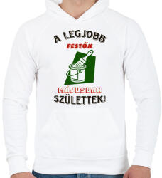 printfashion Festő szülinapja május színes - Férfi kapucnis pulóver - Fehér (5475048)
