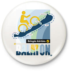 printfashion Balaton körbetekerés - Kitűző, hűtőmágnes - Fehér (7665695)