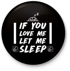 printfashion If you love me - Kitűző, hűtőmágnes - Fekete (7532853)