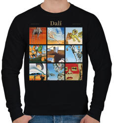 printfashion Dalí - részletek - Férfi pulóver - Fekete (11899641)