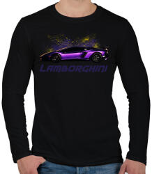 printfashion lamborghini - Férfi hosszú ujjú póló - Fekete (2411838)