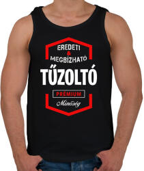 printfashion Tűzoltó prémium minőség - Férfi atléta - Fekete (1434681)