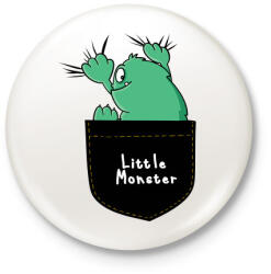 printfashion Kis szörny a zsebben - Kitűző, hűtőmágnes - Fehér (3089358)