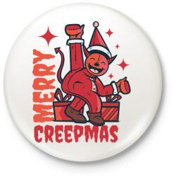 printfashion Boldog Karit - Merry Creepmas - Kitűző, hűtőmágnes - Fehér (4124073)