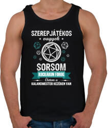 printfashion Sorsom kockákon forog - Férfi atléta - Fekete (2673461)