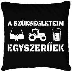 printfashion Traktoros szükségletek - Párnahuzat, Díszpárnahuzat - Fekete (16698450)