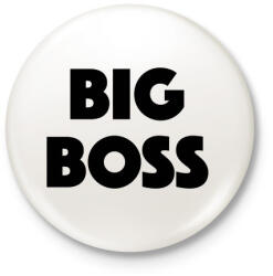 printfashion BIG BOSS - Kitűző, hűtőmágnes - Fehér (3076945)