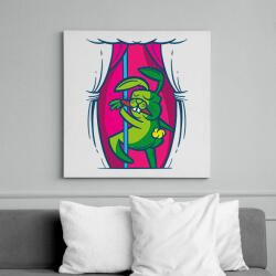 printfashion Nyuszi rúdtáncos_ - Vászonkép - Fehér (6634378)