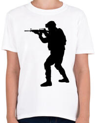 printfashion Katona - Gyerek póló - Fehér (4575531)