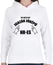printfashion Igazán jóképű HR-es - Női kapucnis pulóver - Fehér (15475837)