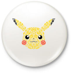 printfashion Magyaros Pikachu - Kitűző, hűtőmágnes - Fehér (12847063)