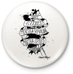 printfashion József Attila Szív - Kitűző, hűtőmágnes - Fehér (16296876)