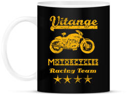 printfashion vitange motorcycle racing team - Bögre - Fekete (1768380)