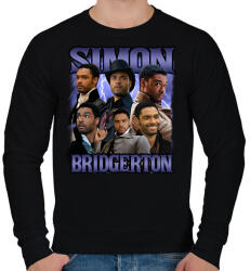 printfashion Bridgerton Simon - Férfi pulóver - Fekete (16532510)
