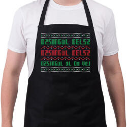 printfashion JINGLE BELLS 2 - Kötény - Fekete (10741814)