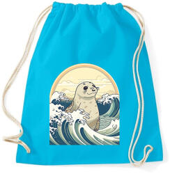 printfashion Fóka és a hullámok anime stílus - Sportzsák, Tornazsák - Surf blue (13290050)