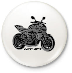 printfashion yamaha mt4 - Kitűző, hűtőmágnes - Fehér (3090331)