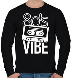 printfashion 80's vibe - Férfi pulóver - Fekete (13304732)