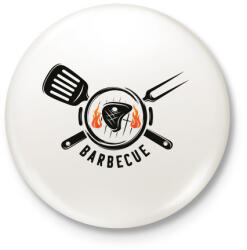 printfashion Barbecue - Kitűző, hűtőmágnes - Fehér (5035006)