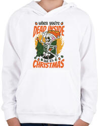 printfashion Karácsonyi humor - Gyerek kapucnis pulóver - Fehér (5569551)