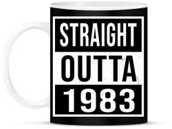 printfashion Straight Outta 1983 - Bögre - Fekete (13515449)