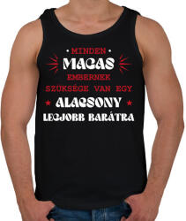 printfashion Alacsony legjobb barát - Férfi atléta - Fekete (13494814)