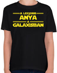 printfashion A legjobb anya a galaxisban - Gyerek póló - Fekete (16506637)