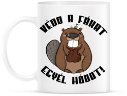 printfashion Védd a fákat egyél hódot - Bögre - Fehér (16061532)