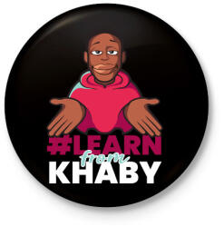 printfashion Learn from Khaby - Kitűző, hűtőmágnes - Fekete (5230215)