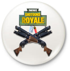printfashion Shotguns Fortnite - Kitűző, hűtőmágnes - Fehér (3088117)