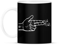 printfashion Kézfegyver - Bögre - Fekete (1276216)