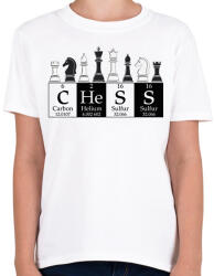printfashion Chess - Sakk - Gyerek póló - Fehér (7452146)