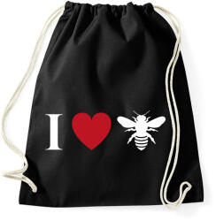 printfashion I love Bee - Sportzsák, Tornazsák - Fekete (13170560)