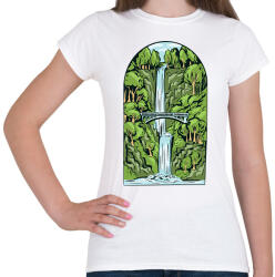 printfashion Vízesés - Női póló - Fehér (15463723)