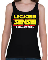 printfashion LEGJOBB SENSEI A GALAXISBAN - Női atléta - Fekete (11572918)