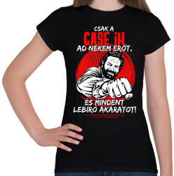 printfashion Csak a case ih ad nekem erőt - Női póló - Fekete (7623624)
