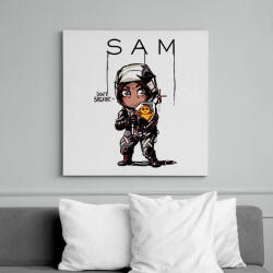 printfashion Don't breathe! Sam - Vászonkép - Fehér (6628956)